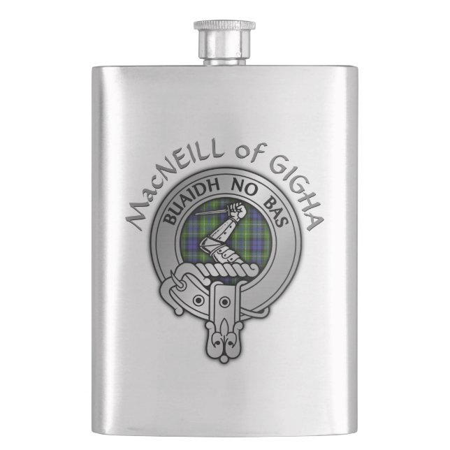 Cantil Clan MacNeill de Gigha Crest & Tartan (Frente)