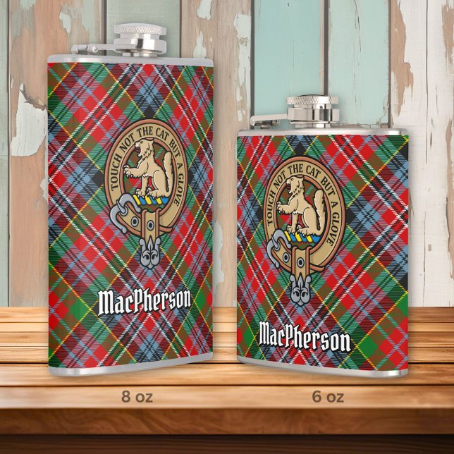 Cantil Clan MacPherson Crest sobre Tartan (Criador carregado)