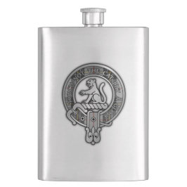Cantil Clan MacPherson Crest & Tartan Flask