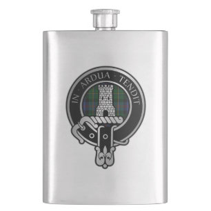 Cantil Clan Malcolm Crest & Tartan Flask