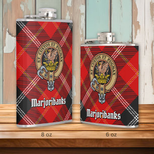 Cantil Clan Marjoribanks Crest sobre Tartan