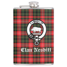 Clan Nesbitt Crest Crachá e Tartan Personalizado