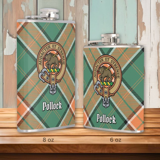 Cantil Clan Pollock Crest Flask (Criador carregado)