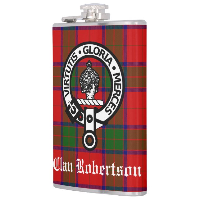 Cantil Clan Robertson Crest Crachá & Tartan (Esquerda)