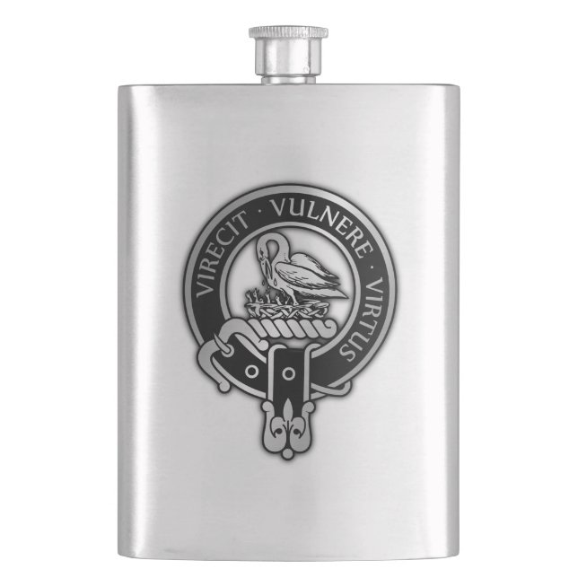 Cantil Clan Stewart | Stuart Crest Flask (Frente)