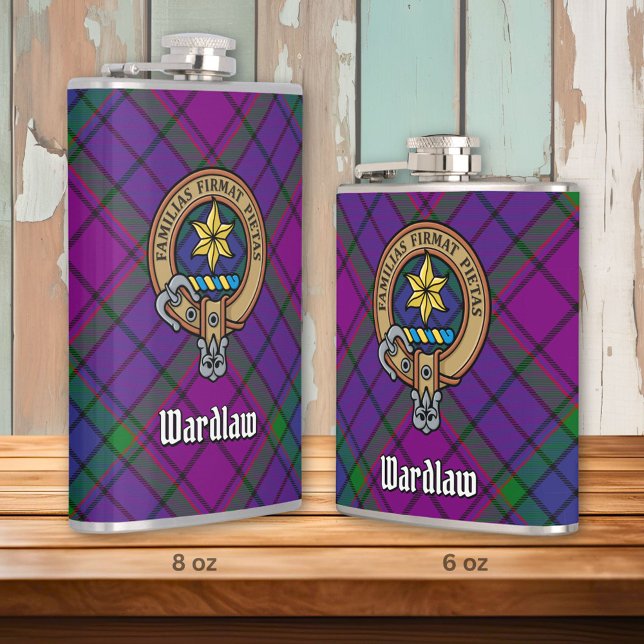 Cantil Clan Wardlaw Crest sobre Tartan (Criador carregado)