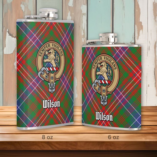 Cantil Clan Wilson Crest sobre Tartan Moderno (Criador carregado)
