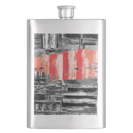 Cantil Classic Flask – Red Pulse Abstract Design