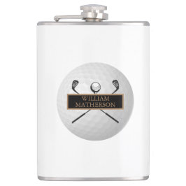 Cantil Clássico de bola de golfe preto e Dourado personal