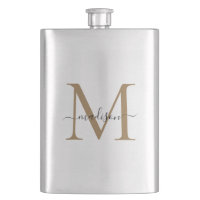 Clássico Moderno Dourado Monograma Nome Girly Scri