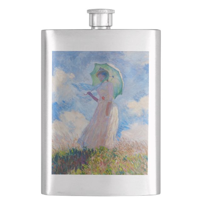 Cantil Claude Monet - Mulher com Guarda-Sol virada para a (Frente)