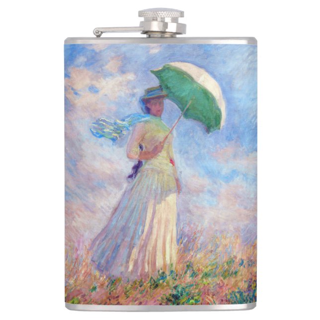 Cantil Claude Monet - Mulher com Guarda-Sol virada para a (Frente)