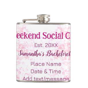 Cantil Clube social de fim de semana brilho rosa despedid