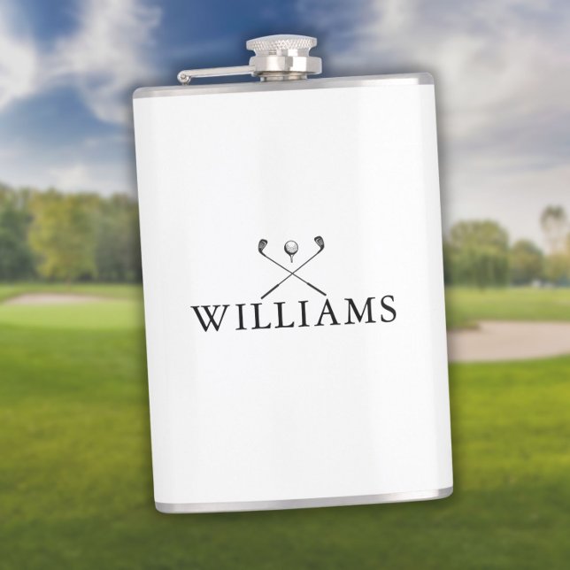 Cantil Clusters de Golfe de Nome Personalizado (Personalized Name Golf Clubs Flask)