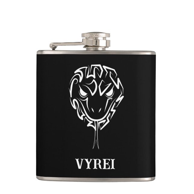 Cantil Cobra de Tribal Negro e Branco (Frente)