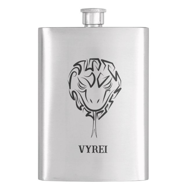 Cantil Cobra de Tribal Negro e Branco (Frente)