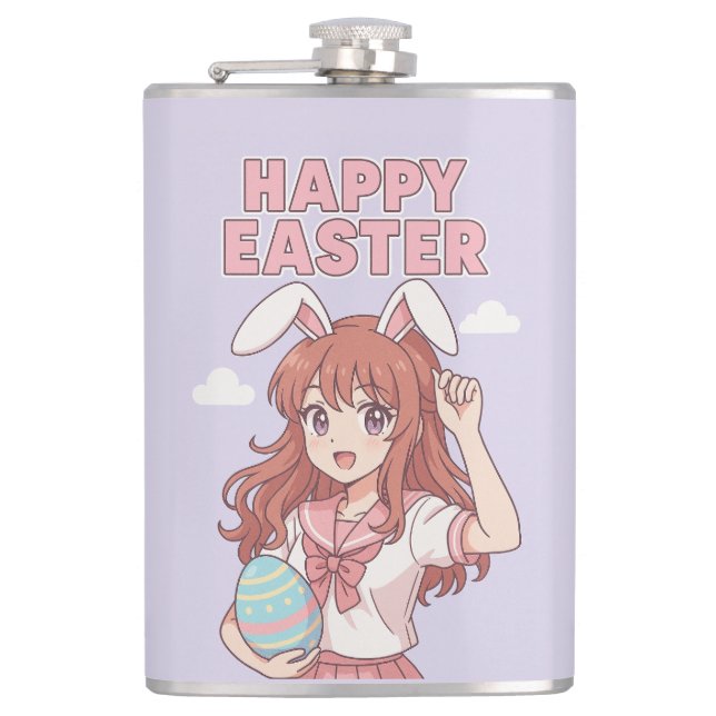 Cantil Coelhinho de Páscoa Floral de Aquarela (Frente)