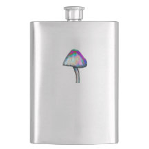 Cogumelo em cores psíquicas brancas Trippy