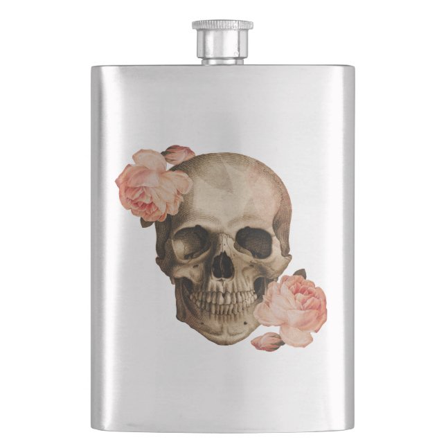 Cantil Colagem Vintage Rosa Caveira (Frente)