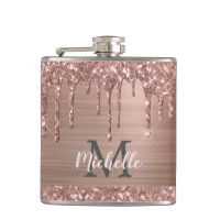 Colírio Dourado rosa em metal cor-de-rosa monogram