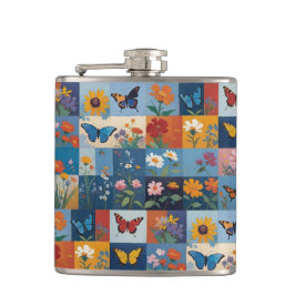 Cantil Colorful Butterflies And Wildflowers Patchwork