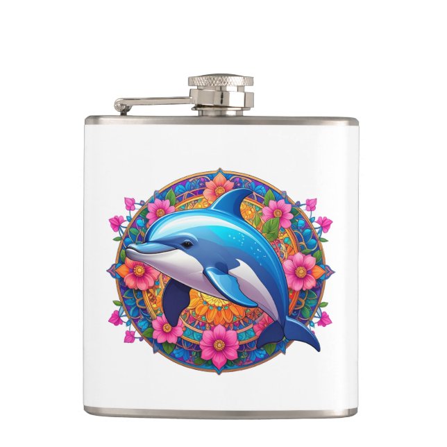 Cantil Colorful Dolphin Mandala Art (Frente)
