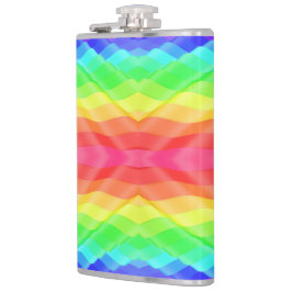 Cantil Colorful flask with abstract rainbow pattern