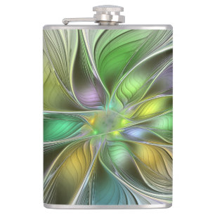 Cantil Colorida Fantasy Flor Moderno Abstrato Fractal