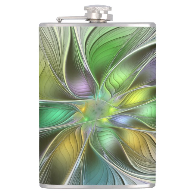 Cantil Colorida Fantasy Flor Moderno Abstrato Fractal (Frente)