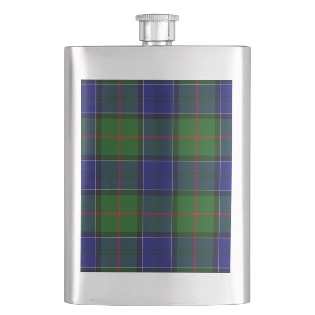 Cantil Colquhoun tartan xadrez verde azul (Frente)