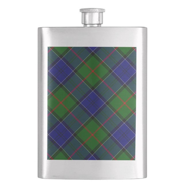 Cantil Colquhoun tartan xadrez verde azul (Frente)
