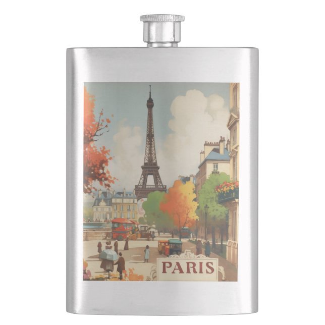 Cantil Comemoração Retro de Viagem a Paris (Frente)