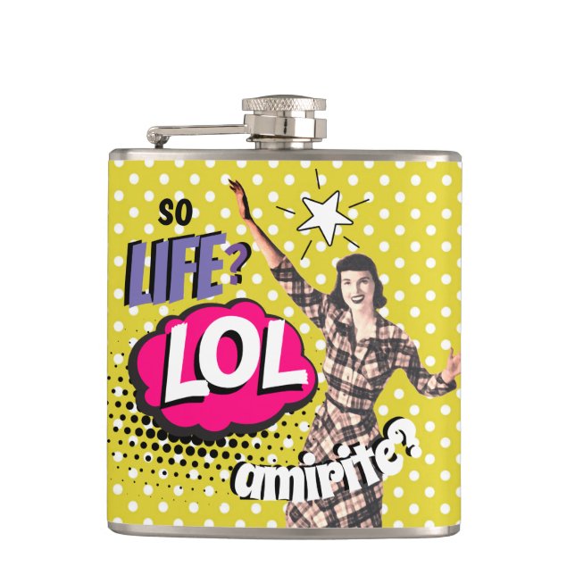 Cantil Comic Book Pop Art Retro Lady Funny (Frente)