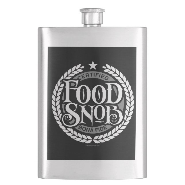 Cantil Comida Snob - amante engraçado da comida (Frente)