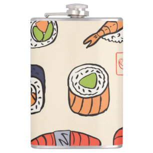 Cantil Comida sushi, design de padrão uniforme.
