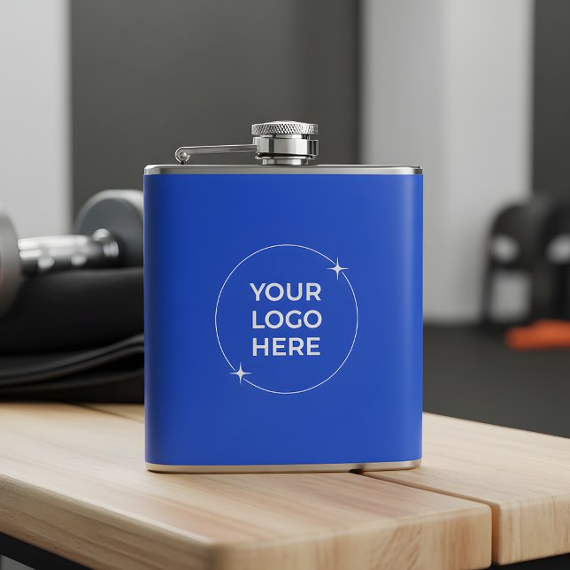Cantil Company Logo Royal Blue Marketing Giveaway Flask (Criador carregado)