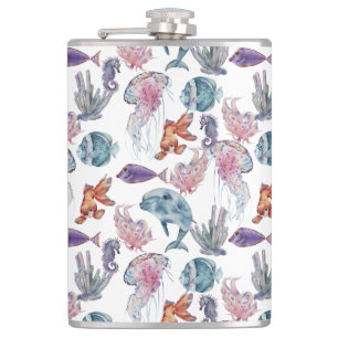 Cantil Composição de Aquarela Subaquático Série Design 2