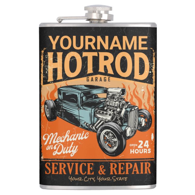 Cantil Compro Mecânico NOME Personalizado da Garagem de H (Frente)