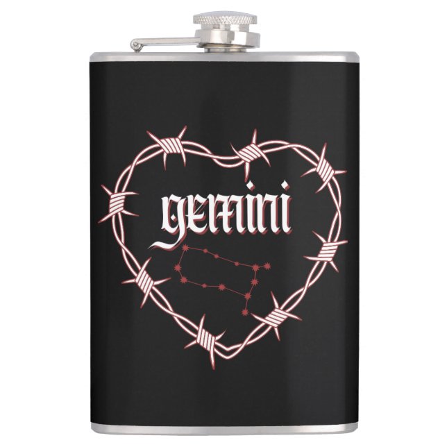 Cantil Constelação Gemini Gótica Escura Celestial Edgy (Frente)