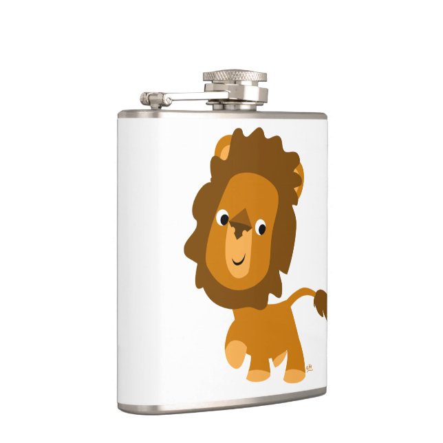 Cantil Conteúdo de desenho animado fofo Leão Hip Flask (Direita)