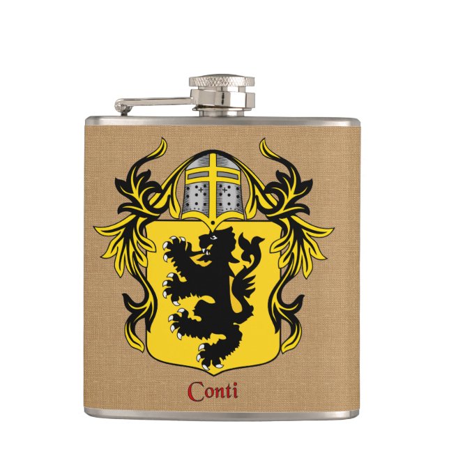 Cantil Conti Heraldic Shield com Helm e Mantle (Frente)
