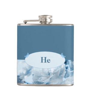 Cantil Convite para Casamento de Flor Azul