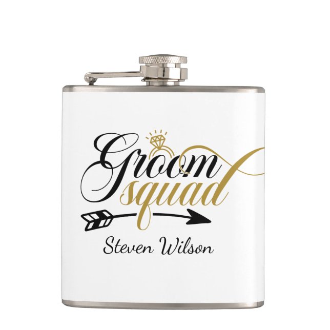Cantil Cool Groom Squad add name  (Frente)