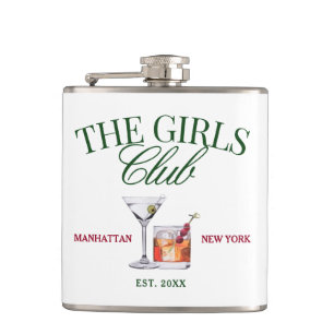 Cantil Coquetéis Elegantes Clube de Meninas Verde e Verme