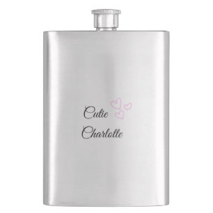Cantil coração rosa glitter brilho simples minimalista ad