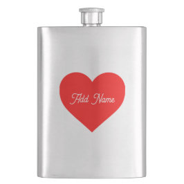 Cantil Coração Vermelho Romântico Personalizado