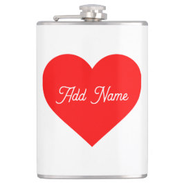 Cantil Coração Vermelho Romântico Personalizado