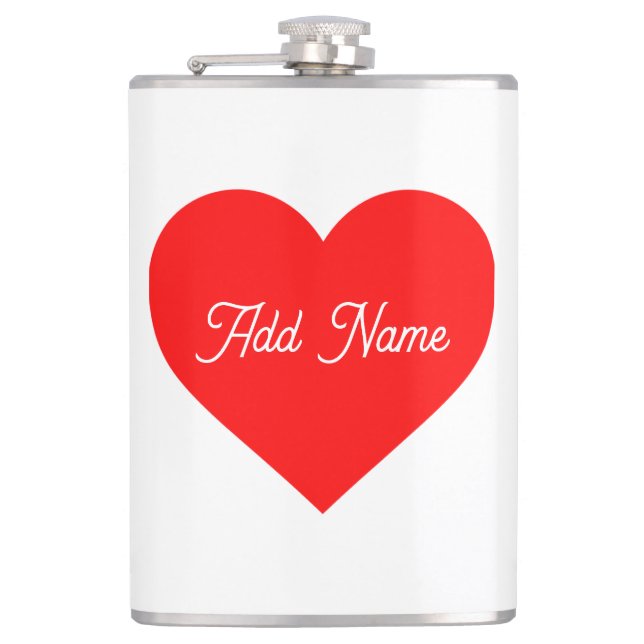 Cantil Coração Vermelho Romântico Personalizado (Frente)