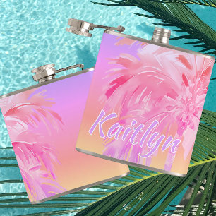 Cantil Cores Tropicais Aloha Palmeira Personalizada