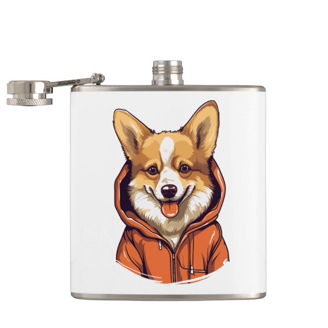Cantil Corgi Engraçado Vestindo Moletom (Aberto)
